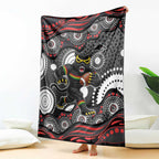 Penrith Panthers Blanket Aboriginal Dot Pattern - Rugby Mascot Heritage Pride