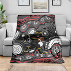 Penrith Panthers Blanket Aboriginal Dot Pattern - Rugby Mascot Heritage Pride