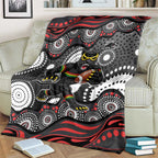 Penrith Panthers Blanket Aboriginal Dot Pattern - Rugby Mascot Heritage Pride