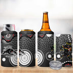Penrith Panthers 4 in 1 Can Cooler Tumbler Aboriginal Dot Pattern - Rugby Mascot Heritage Pride