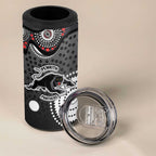 Penrith Panthers 4 in 1 Can Cooler Tumbler Aboriginal Dot Pattern - Rugby Mascot Heritage Pride