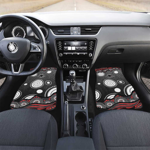 Penrith Panthers Car Mats Aboriginal Dot Pattern - Rugby Mascot Heritage Pride