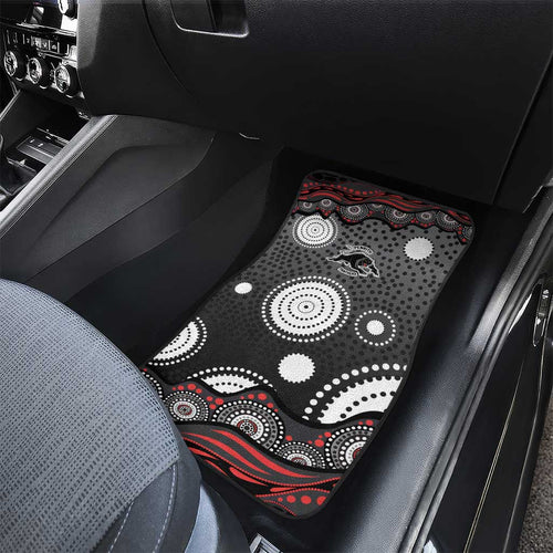 Penrith Panthers Car Mats Aboriginal Dot Pattern - Rugby Mascot Heritage Pride