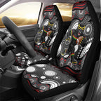 Penrith Panthers Car Seat Cover Aboriginal Dot Pattern - Rugby Mascot Heritage Pride