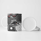 Penrith Panthers Ceramic Mug Aboriginal Dot Pattern - Rugby Mascot Heritage Pride