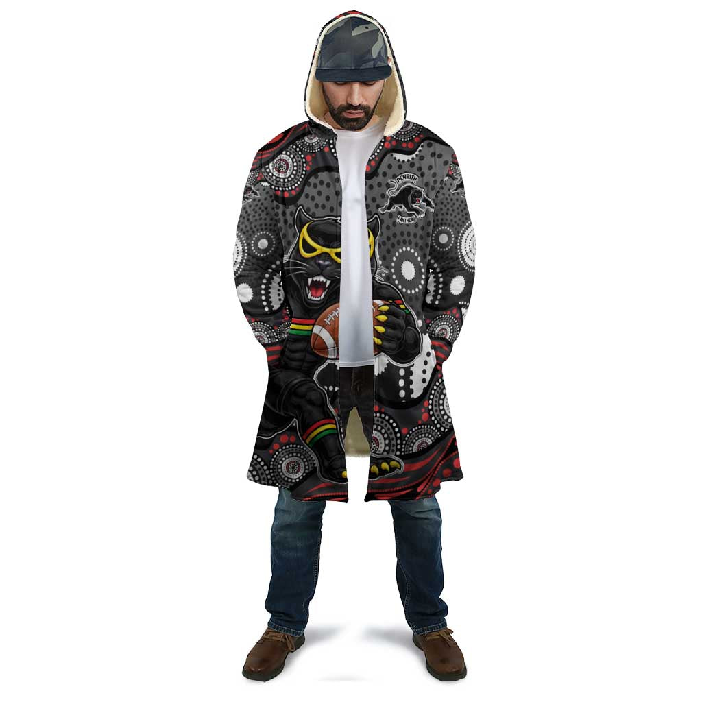 Penrith Panthers Cloak Aboriginal Dot Pattern - Rugby Mascot Heritage Pride