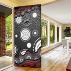 Penrith Panthers Door Cover Aboriginal Dot Pattern - Rugby Mascot Heritage Pride