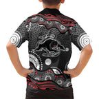 Penrith Panthers Family Matching Tank Maxi Dress and Hawaiian Shirt Aboriginal Dot Pattern - Rugby Mascot Heritage Pride