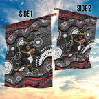 Penrith Panthers Garden Flag Aboriginal Dot Pattern - Rugby Mascot Heritage Pride