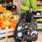 Penrith Panthers Grocery Bag Aboriginal Dot Pattern - Rugby Mascot Heritage Pride