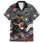 Penrith Panthers Hawaiian Shirt Aboriginal Dot Pattern - Rugby Mascot Heritage Pride