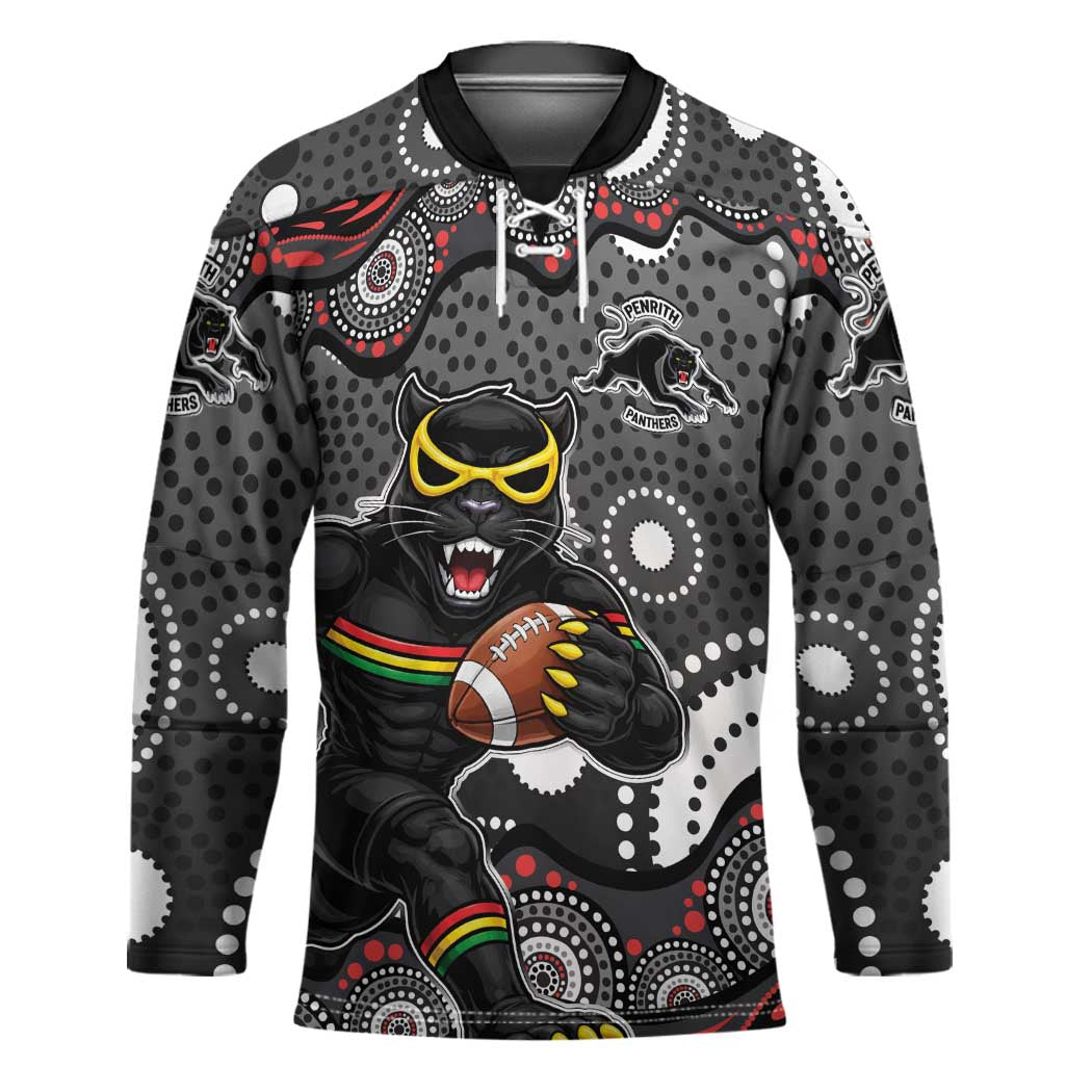 Penrith Panthers Hockey Jersey Aboriginal Dot Pattern - Rugby Mascot Heritage Pride