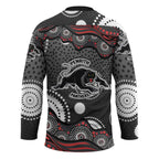 Penrith Panthers Hockey Jersey Aboriginal Dot Pattern - Rugby Mascot Heritage Pride