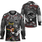 Penrith Panthers Hockey Jersey Aboriginal Dot Pattern - Rugby Mascot Heritage Pride