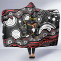 Penrith Panthers Hooded Blanket Aboriginal Dot Pattern - Rugby Mascot Heritage Pride