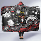 Penrith Panthers Hooded Blanket Aboriginal Dot Pattern - Rugby Mascot Heritage Pride