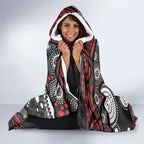 Penrith Panthers Hooded Blanket Aboriginal Dot Pattern - Rugby Mascot Heritage Pride