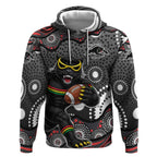Penrith Panthers Hoodie Aboriginal Dot Pattern - Rugby Mascot Heritage Pride