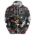 Penrith Panthers Hoodie Aboriginal Dot Pattern - Rugby Mascot Heritage Pride