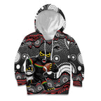 Penrith Panthers Kid Hoodie Aboriginal Dot Pattern - Rugby Mascot Heritage Pride