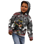 Penrith Panthers Kid Hoodie Aboriginal Dot Pattern - Rugby Mascot Heritage Pride