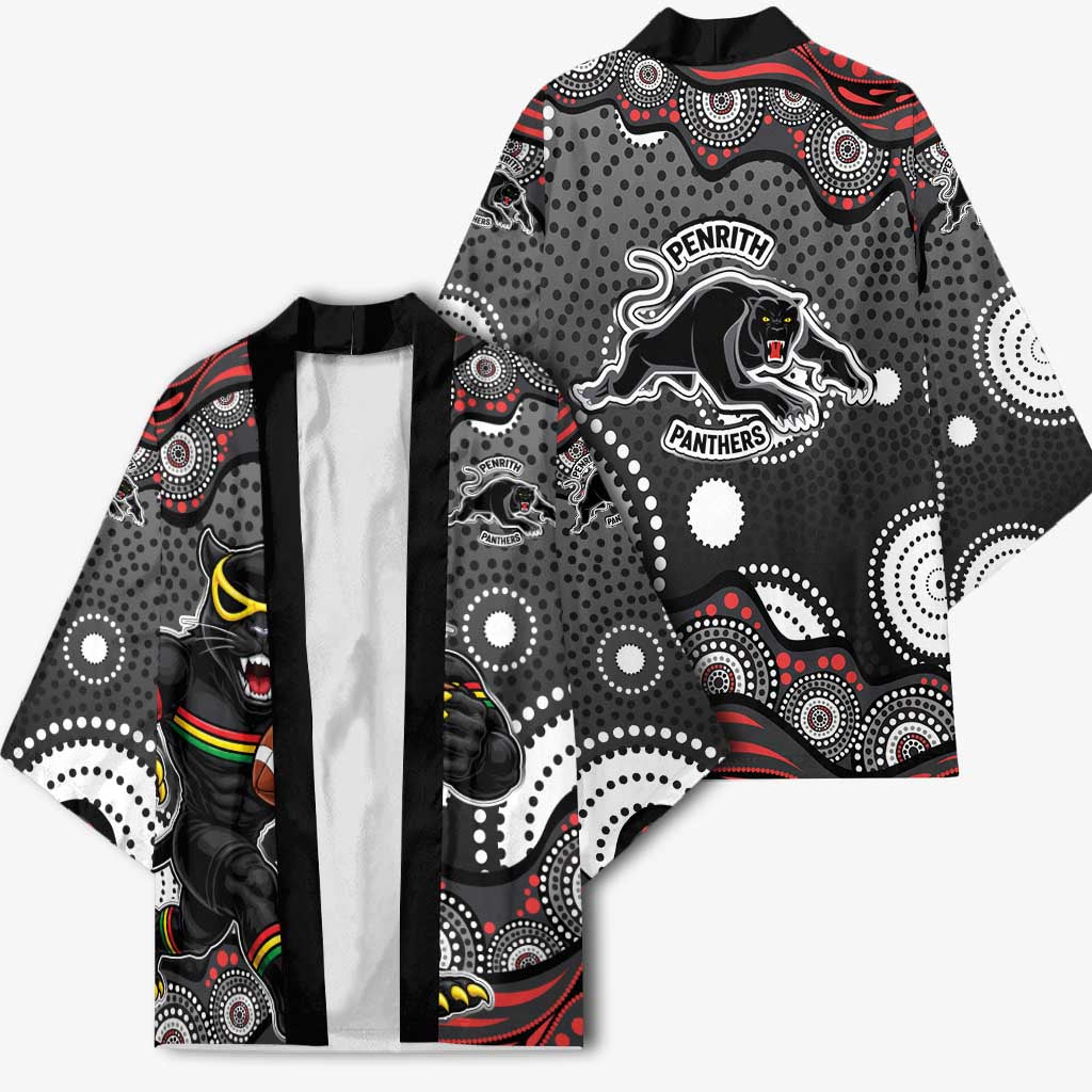Penrith Panthers Kimono Aboriginal Dot Pattern - Rugby Mascot Heritage Pride