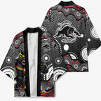 Penrith Panthers Kimono Aboriginal Dot Pattern - Rugby Mascot Heritage Pride