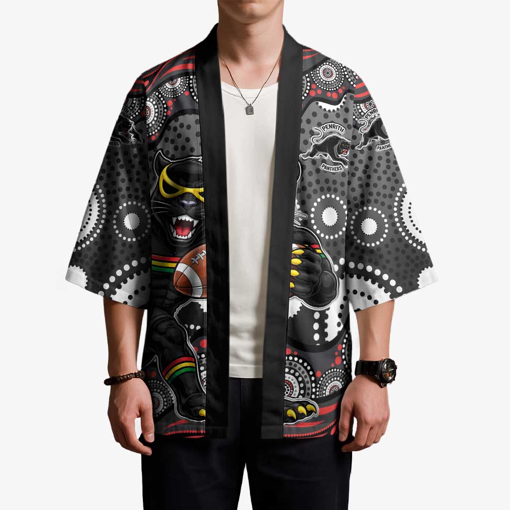 Penrith Panthers Kimono Aboriginal Dot Pattern - Rugby Mascot Heritage Pride