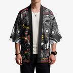 Penrith Panthers Kimono Aboriginal Dot Pattern - Rugby Mascot Heritage Pride