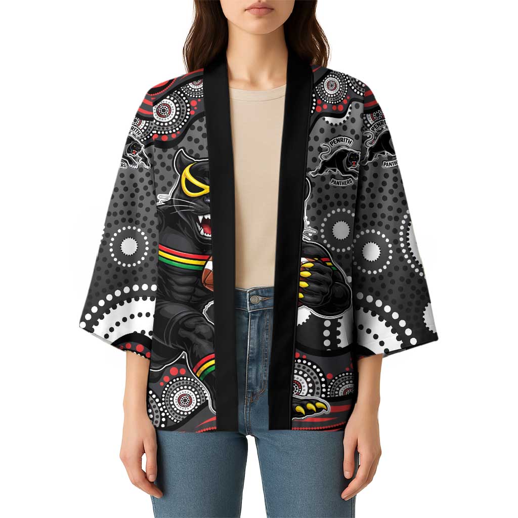 Penrith Panthers Kimono Aboriginal Dot Pattern - Rugby Mascot Heritage Pride