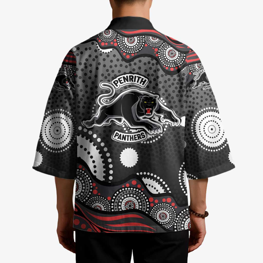 Penrith Panthers Kimono Aboriginal Dot Pattern - Rugby Mascot Heritage Pride