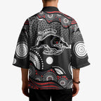 Penrith Panthers Kimono Aboriginal Dot Pattern - Rugby Mascot Heritage Pride