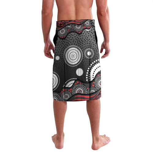 Penrith Panthers Lavalava Aboriginal Dot Pattern - Rugby Mascot Heritage Pride