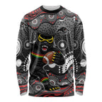 Penrith Panthers Long Sleeve Shirt Aboriginal Dot Pattern - Rugby Mascot Heritage Pride