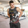 Penrith Panthers Men Tank Top Aboriginal Dot Pattern - Rugby Mascot Heritage Pride