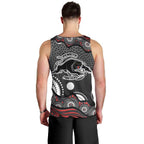 Penrith Panthers Men Tank Top Aboriginal Dot Pattern - Rugby Mascot Heritage Pride