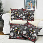 Penrith Panthers Pillow Cover Aboriginal Dot Pattern - Rugby Mascot Heritage Pride