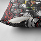Penrith Panthers Pillow Cover Aboriginal Dot Pattern - Rugby Mascot Heritage Pride