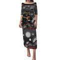 Penrith Panthers Puletasi Aboriginal Dot Pattern - Rugby Mascot Heritage Pride