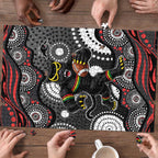 Penrith Panthers Puzzle Aboriginal Dot Pattern - Rugby Mascot Heritage Pride