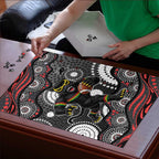 Penrith Panthers Puzzle Aboriginal Dot Pattern - Rugby Mascot Heritage Pride