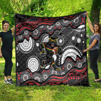 Penrith Panthers Quilt Aboriginal Dot Pattern - Rugby Mascot Heritage Pride