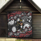 Penrith Panthers Quilt Aboriginal Dot Pattern - Rugby Mascot Heritage Pride