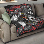Penrith Panthers Quilt Aboriginal Dot Pattern - Rugby Mascot Heritage Pride