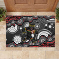 Penrith Panthers Rubber Doormat Aboriginal Dot Pattern - Rugby Mascot Heritage Pride