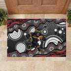 Penrith Panthers Rubber Doormat Aboriginal Dot Pattern - Rugby Mascot Heritage Pride