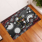 Penrith Panthers Rubber Doormat Aboriginal Dot Pattern - Rugby Mascot Heritage Pride