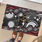 Penrith Panthers Rubber Doormat Aboriginal Dot Pattern - Rugby Mascot Heritage Pride