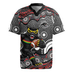 Penrith Panthers Rugby Jersey Aboriginal Dot Pattern - Rugby Mascot Heritage Pride