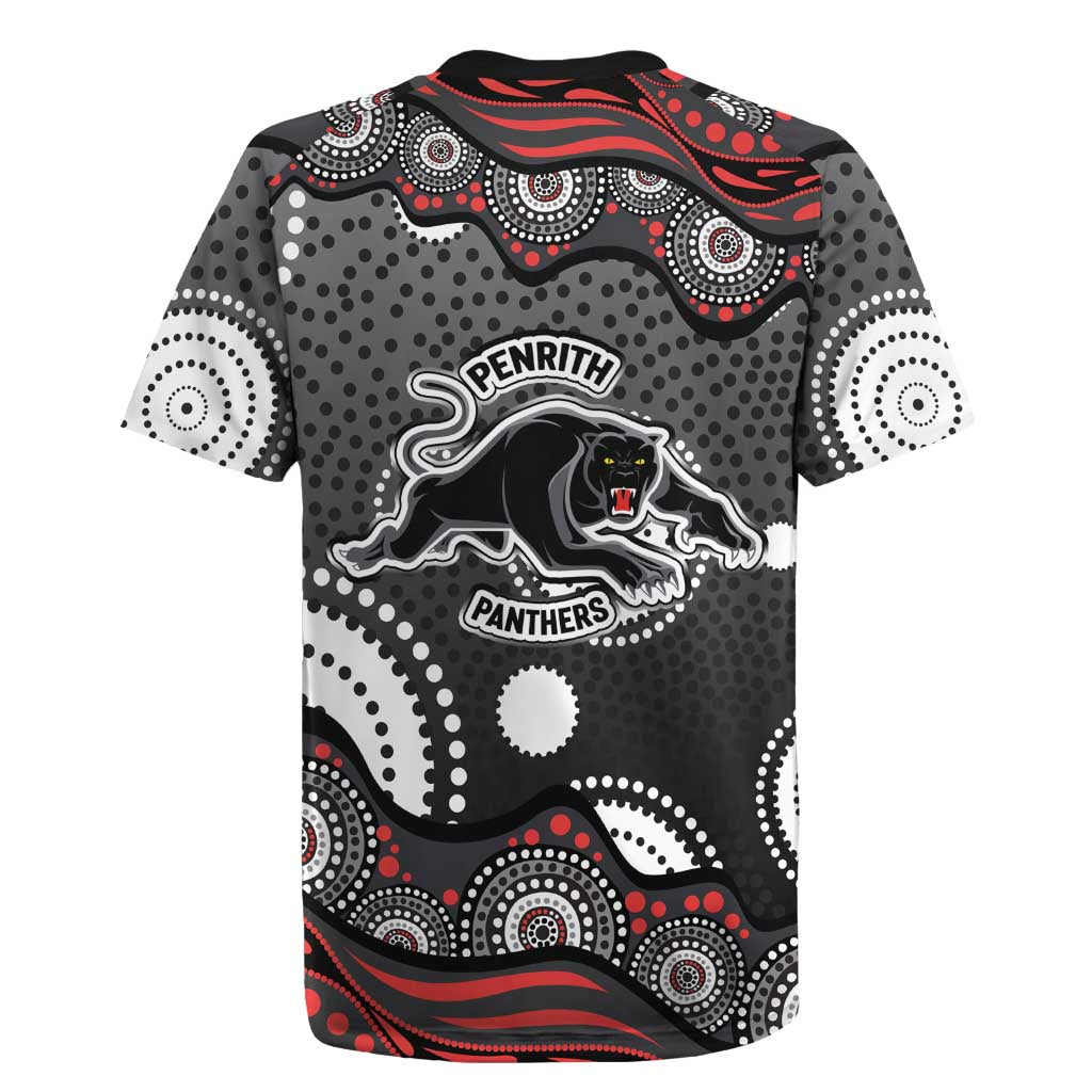Penrith Panthers Rugby Jersey Aboriginal Dot Pattern - Rugby Mascot Heritage Pride
